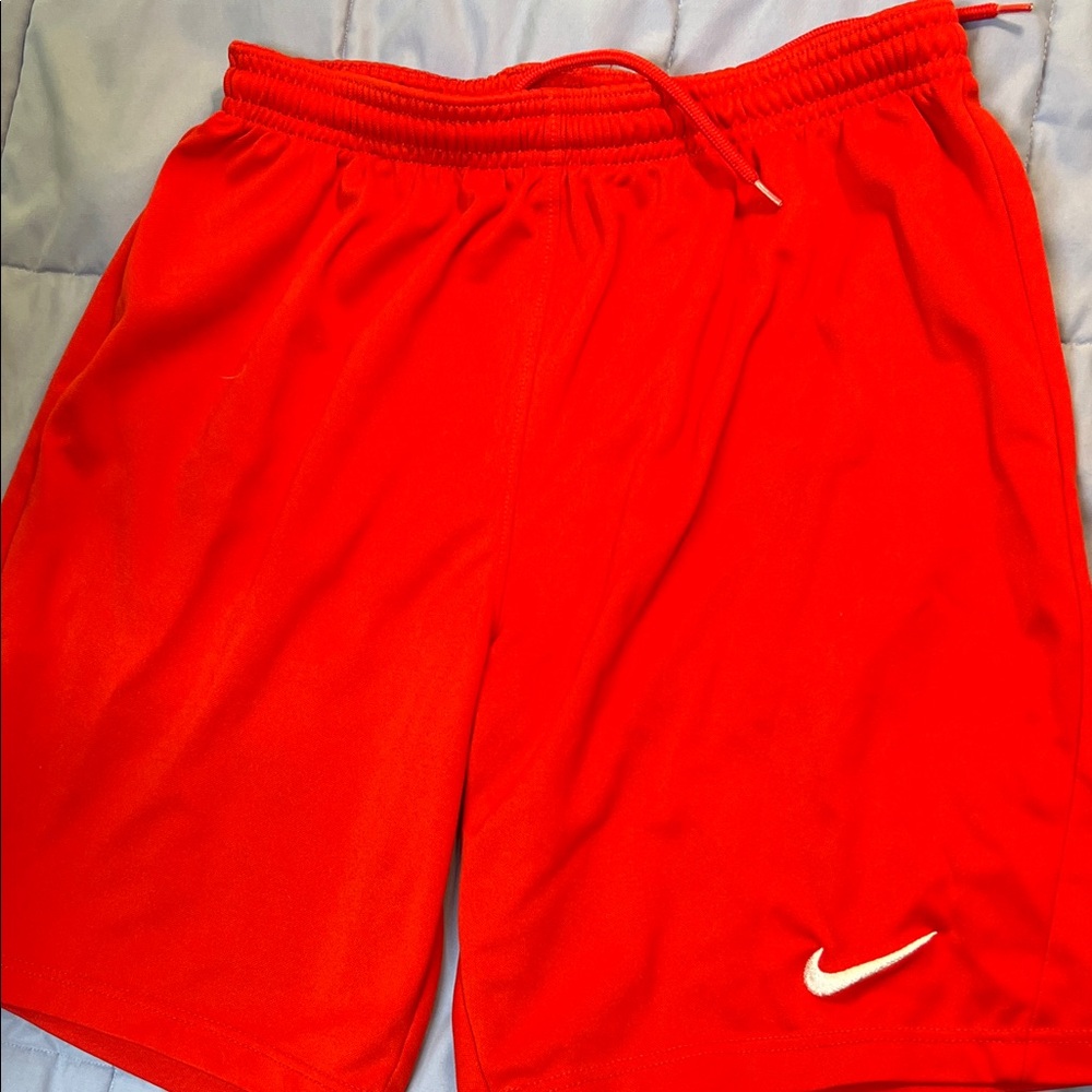 Red Nike Youth Park III Shorts Youth Large